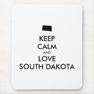 Tapis De Souris KEEP CALM et LOVE SOUTH DAKOTA