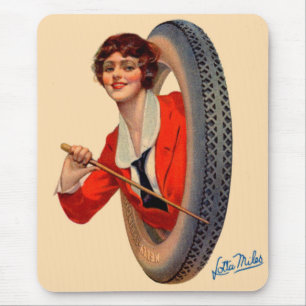 Tapis De Souris Kelly-Springfields 1928 Mascotte de pneus Lotta Mi