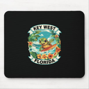 Tapis De Souris Key West Floride Mignon Tortue de Mer Surf Été Va