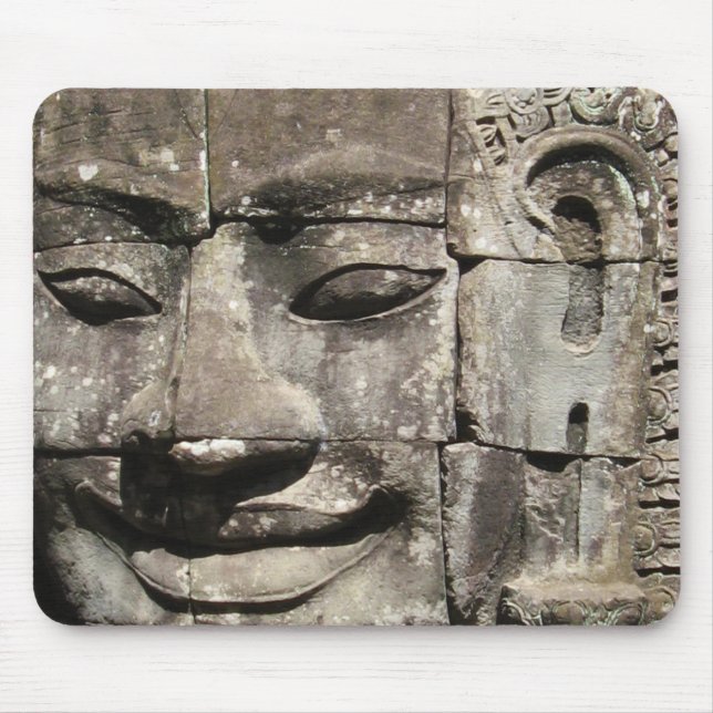 Tapis De Souris Khmer Stone Face ... Temple de Bayon, Cambodge (Devant)