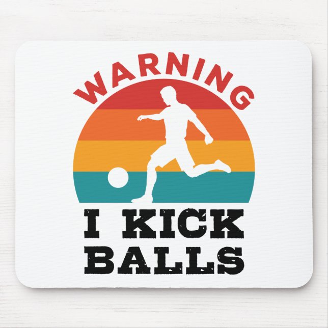 Tapis De Souris Kickball Warning (Devant)