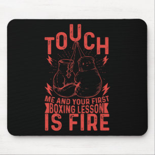 Tapis De Souris Kickboxer Kickboxing Boxeur Boxe Design Vintage _