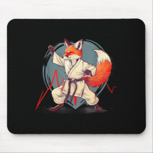 Tapis De Souris Kickboxing Fox Taekwondo Karaté Mma Drôle d'Art Ma