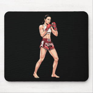 Tapis De Souris Kickboxing Stance Thai Boxing A Muay Thai Fighter