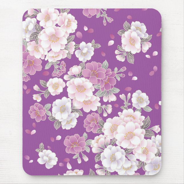 Tapis De Souris Kimono japonais Floral Art Motif (Devant)