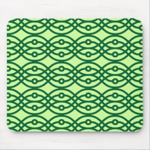Tapis De Souris Kimono, vert clair et vert foncé