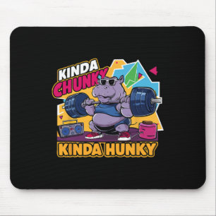 Tapis De Souris Kinda Chunky Kinda Hunky Funny Bodybuilding Gym We