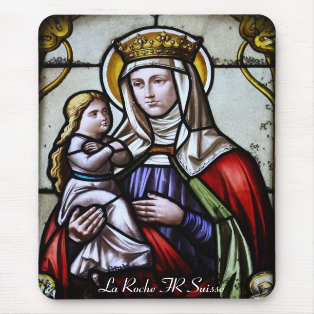 Tapis De Souris Kirchenfenster La Roche FR Suisse Mousepad (Devant)