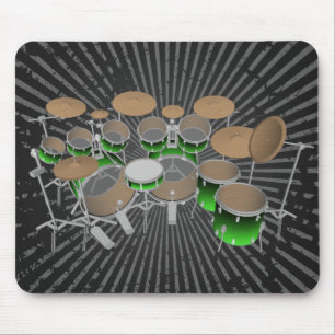 Tapis De Souris Kit de tambour de 10 morceaux : Gradient vert :