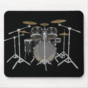 Tapis De Souris Kit tambour noir : Mousepad
