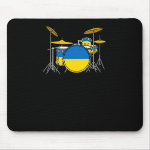Tapis De Souris Kit tambour Sticker musicien Drapeau ukrainien