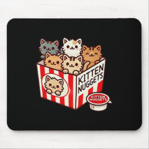 Tapis De Souris Kitten Nuggets Funny Cute Food Pun Amoureux des ch