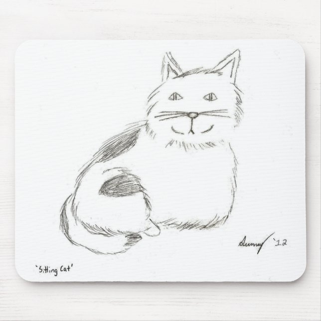 Tapis De Souris Kitty Sketch Mousepad (Devant)