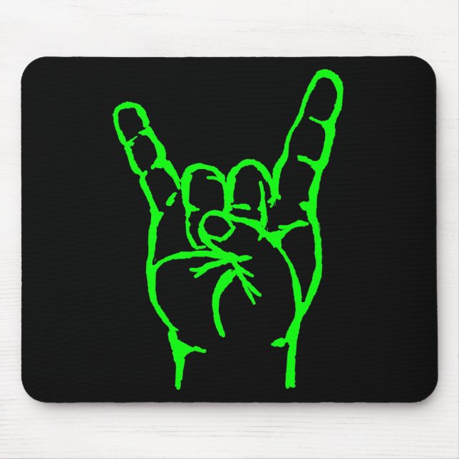 Tapis De Souris Klaxons verts Mousepad en métal (Devant)