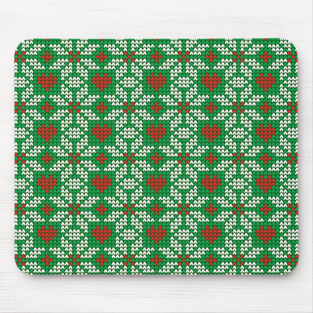 Tapis De Souris Knitted Christmas pattern (Devant)