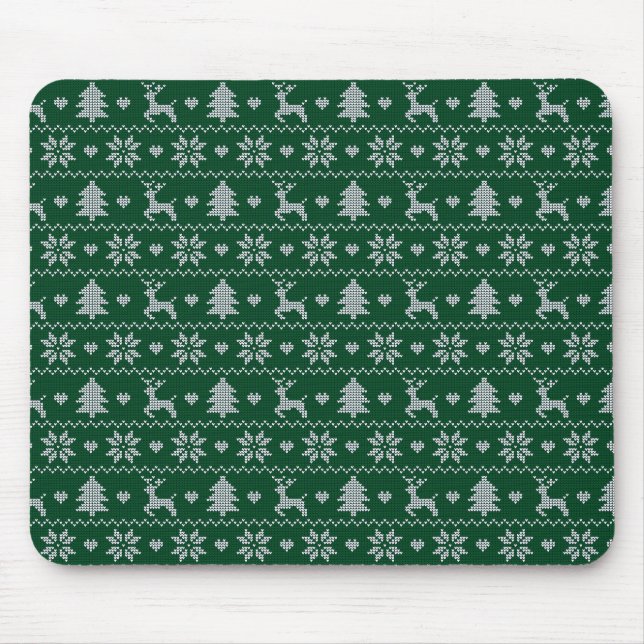 Tapis De Souris Knitted seamless Christmas pattern (Devant)