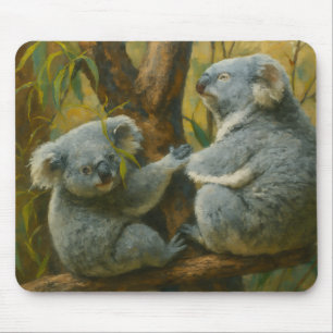 Tapis De Souris Koala Companions - Paire réaliste de faune