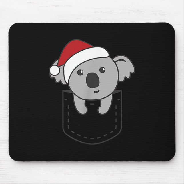 Tapis De Souris Koala In Cket Christmas Cute Koala In Breast Cket  (Devant)