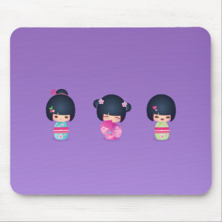 Tapis De Souris kokeshi trois Mousepad