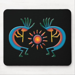 Tapis De Souris Kokopelli avec le Soleil sud-ouest de la Mousepad