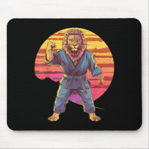 Tapis De Souris Kung Fu Lion Sunset MMA Kickboxing Judo Taekwondo