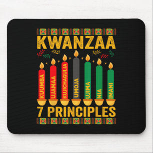 Tapis De Souris Kwanzaa Sept Principes Bougies Hommes Femmes Kwanz