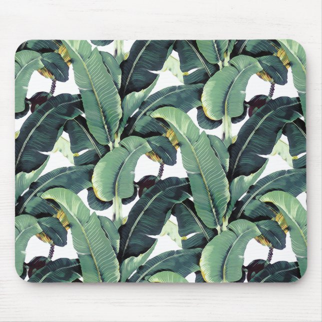 Tapis De Souris La banane laisse à paume Mousepad tropical (Devant)
