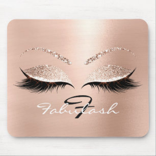 Tapis De Souris La beauté rose de nom de monogramme de parties