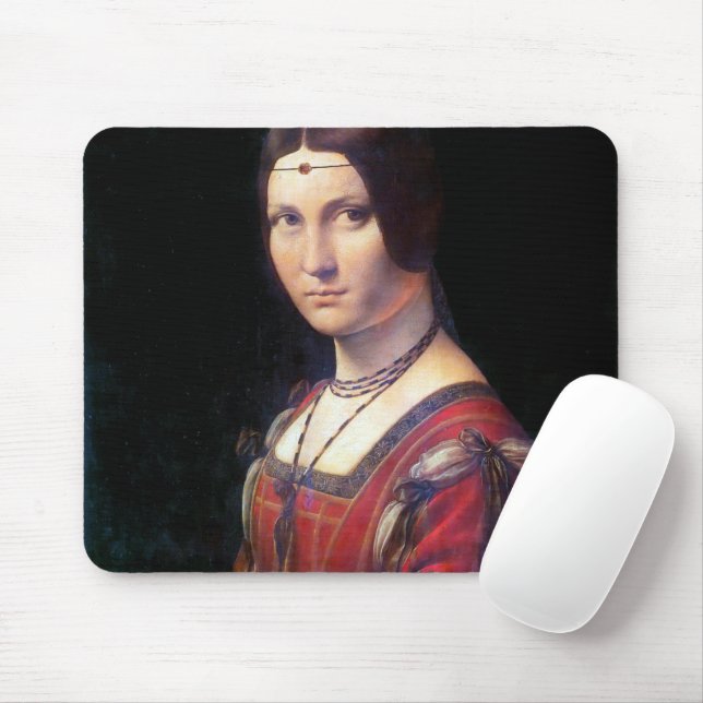 Tapis De Souris La Belle Ferronnière, Léonard de Vinci (Avec souris)