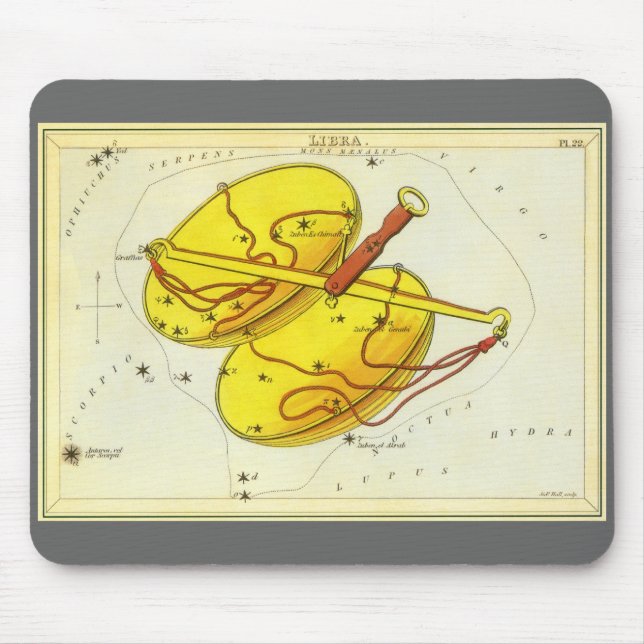 Tapis De Souris La bibliothèque met à l'échelle la constellation V (Devant)