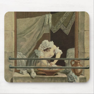 Tapis De Souris La blanchisseuse, gravée par J. Laurent Julien (c1