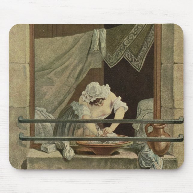 Tapis De Souris La blanchisseuse, gravée par J. Laurent Julien (c1 (Devant)