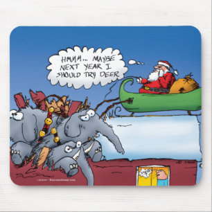 Tapis De Souris La caricature de vacances des éléphants du Père No