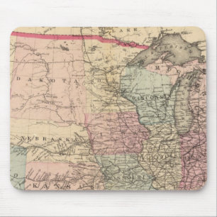 Tapis De Souris La carte des États-Unis sur la route du Express d