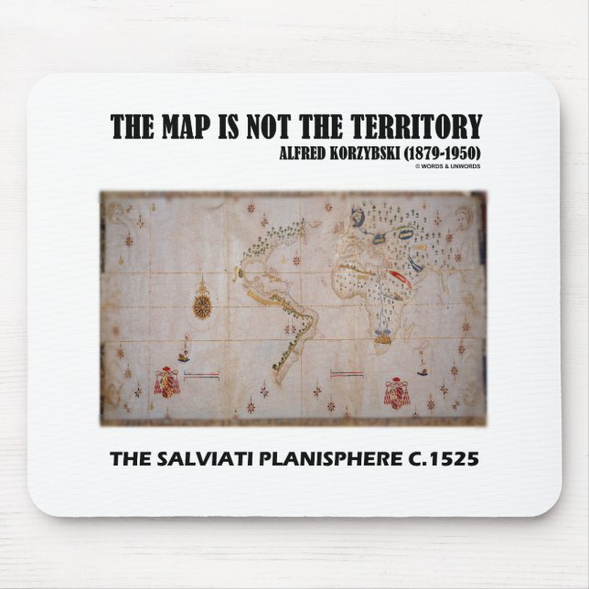 Tapis De Souris La Carte N'Est Pas Le Territoire Salviati Planisph (Devant)
