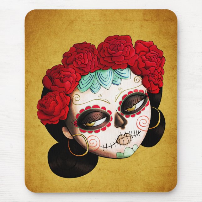 Tapis De Souris La Catrina - Dia de Los Muertos Girl (Devant)