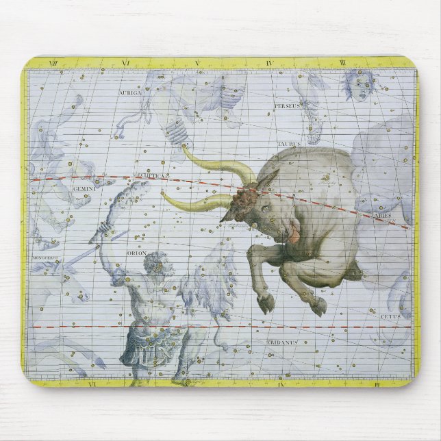 Tapis De Souris La constellation de Taureau, plaquent 2 du 'atlas (Devant)