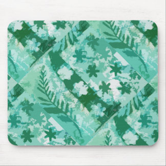 Tapis De Souris La copie verte de plat de gel fleurit le feuille