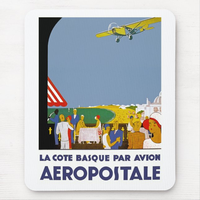 Tapis De Souris La Côte Basque Par Avion (Devant)
