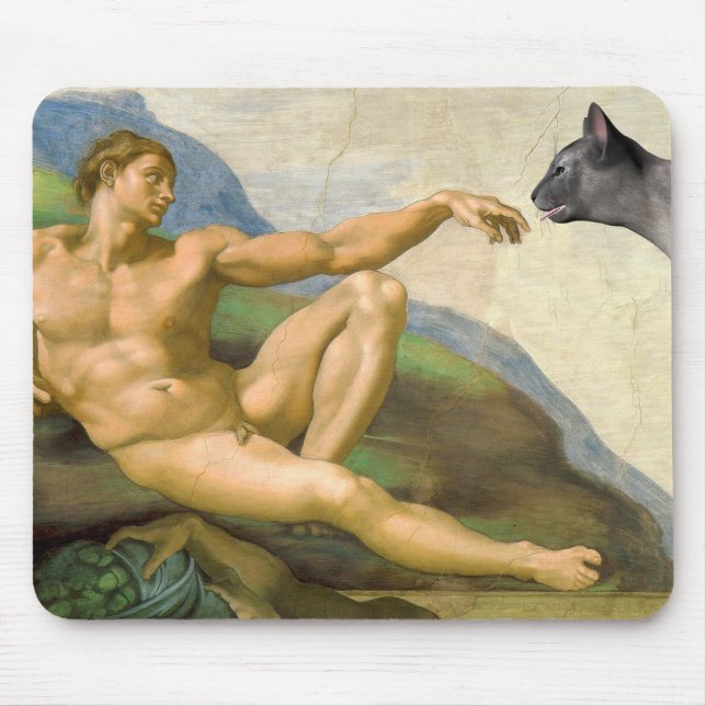 Tapis De Souris La Création D'Adam Parody (Devant)