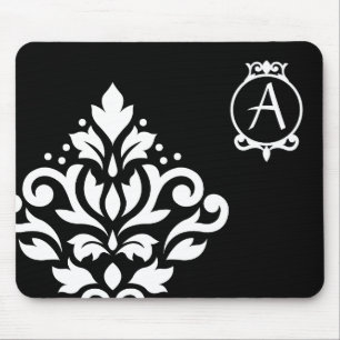 Tapis De Souris La damassé de rouleau a compensé le WB d'I (fleuri