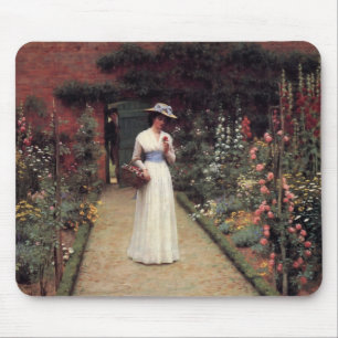 Tapis De Souris La Dame Dans Un Jardin