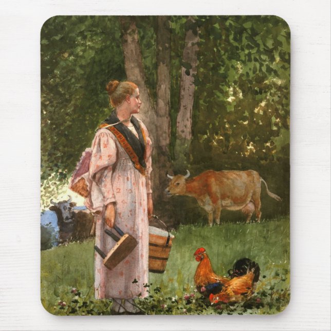 Tapis De Souris La domestique laitière (animaux de ferme américain (Devant)
