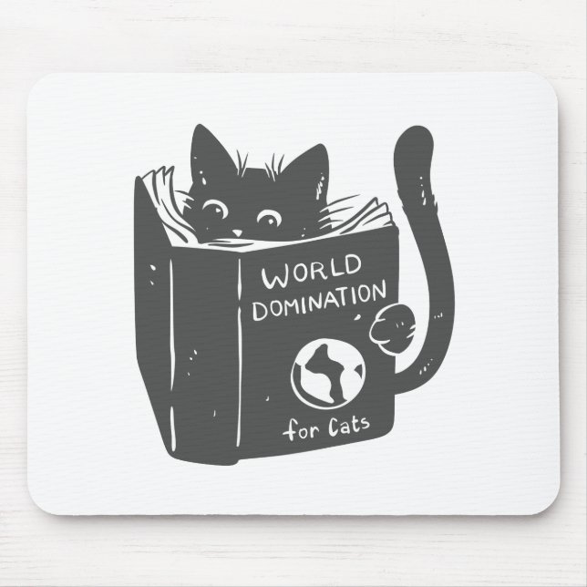Tapis De Souris La domination mondiale des chats sur les chats - C (Devant)