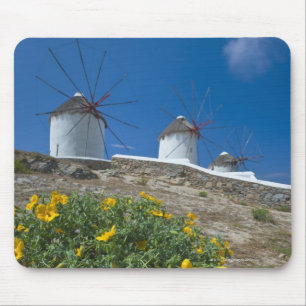 Tapis De Souris La Grèce, îles de Cyclades, Mykonos, fleurit pr