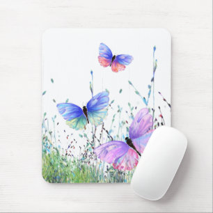 Tapis De Souris La joie du printemps - Les papillons colorés vole