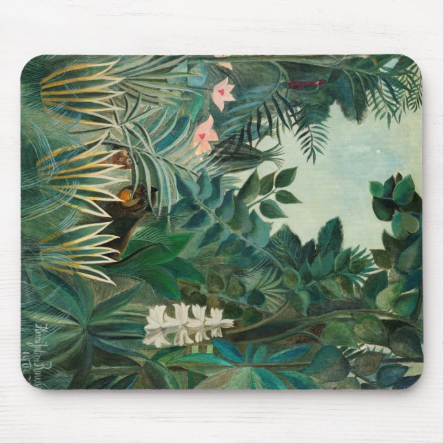 Tapis De Souris La Jungle équatoriale (1909) par Henri Rousseau. (Devant)
