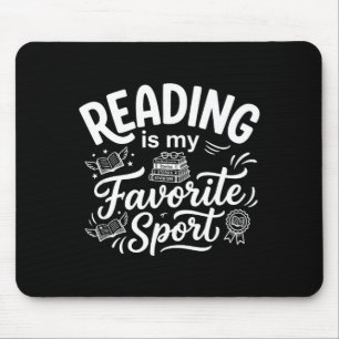 Tapis De Souris La lecture est le sport favori de la bibliothécair