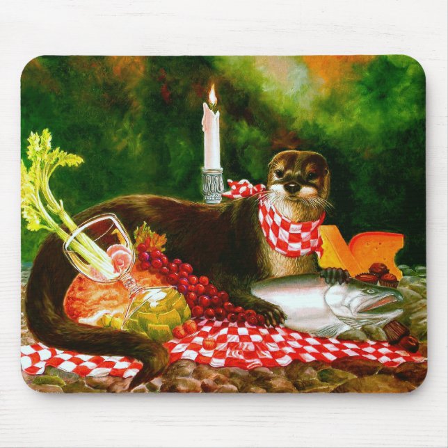 Tapis De Souris La loutre envahit le pique-nique Mousepad (Devant)
