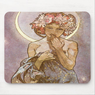 Tapis De Souris La Lune ~ Alphones Mucha Mousepad